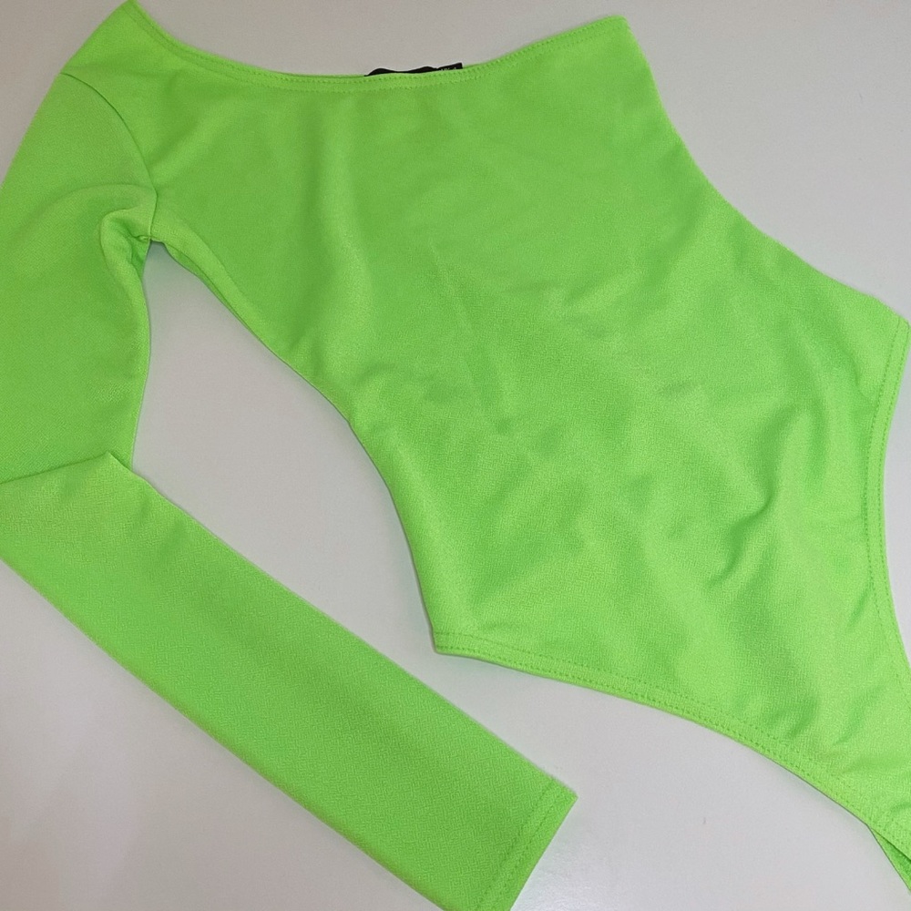 PLT Bodysuit in Neon Green